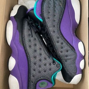 Black Teal Purple and White Air Jordans